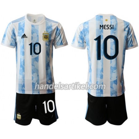 Argentinien Lionel Messi 10 Kinder Heim Trikotsatz 2020 Kurzarm (+ Kurze Hosen)